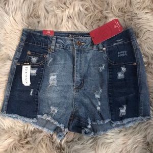 High Rise Jean Shorts